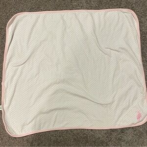 Pink polka dot blanket for baby